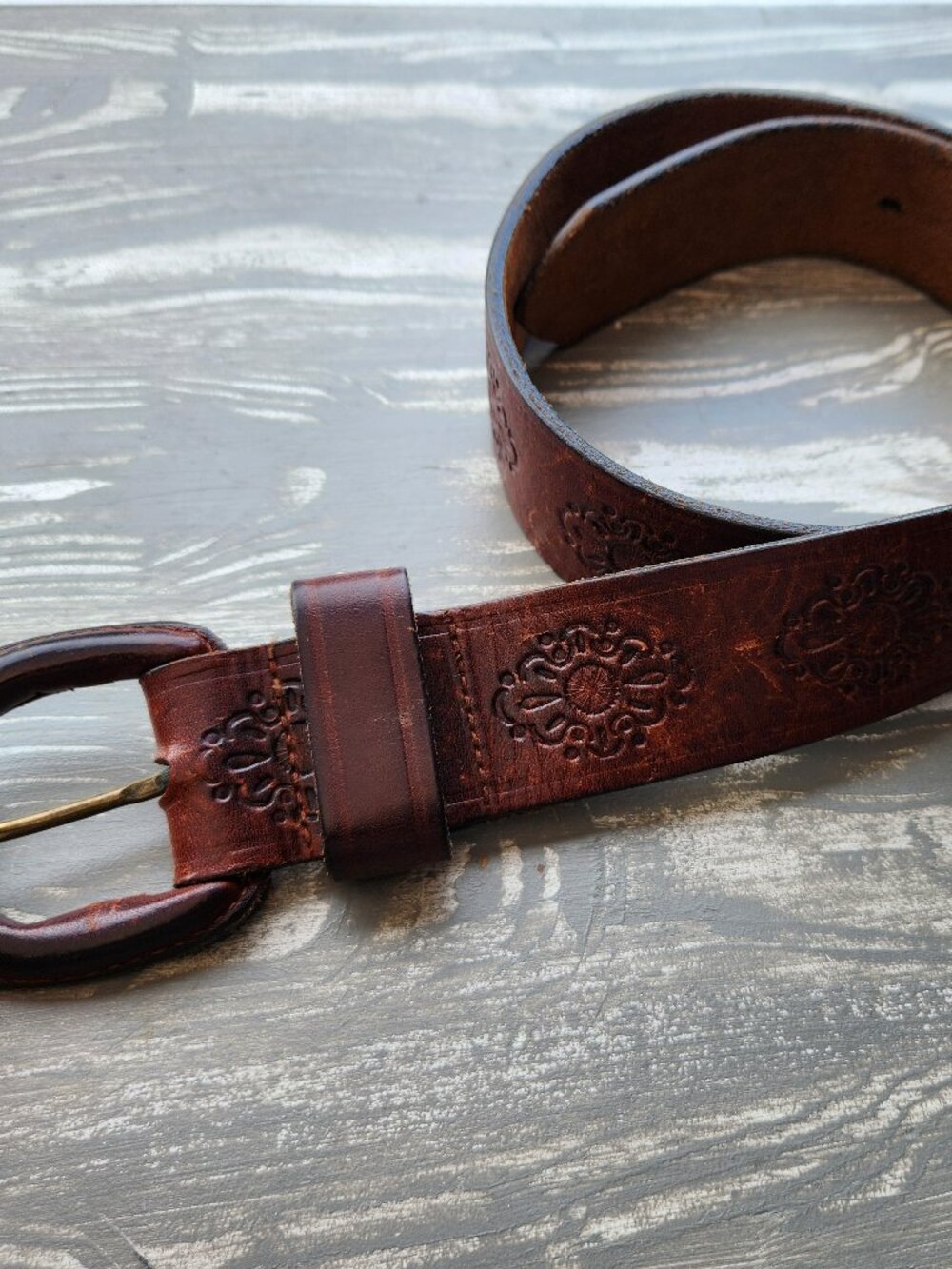 JACOB 100% genuine leather vintage brown belt / vintage / 26-30"